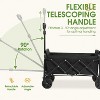 HTUTWOO Beach Collapsible Wagon Cart, Heavy Utility Wagon Cart, 70L Capacity, Heavy Duty 200 lbs - 4 of 4