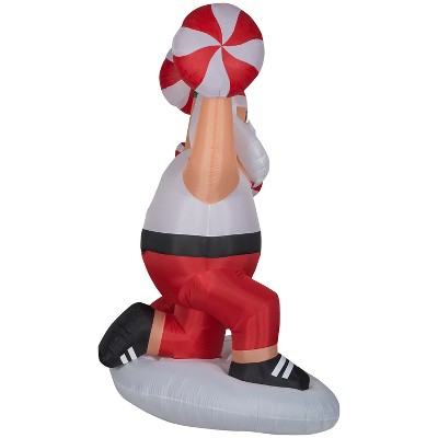 Christmas Inflatable Santa and Mrs. Claus Workout Scene