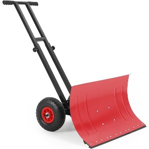 29.13"W Heavy-Duty Snowplow, with Adjustable Handle and Tilting Blade, Efficiently Removes Snow, Suitable for Driveways, Doorways, Sidewalks, Patios - 1 of 4