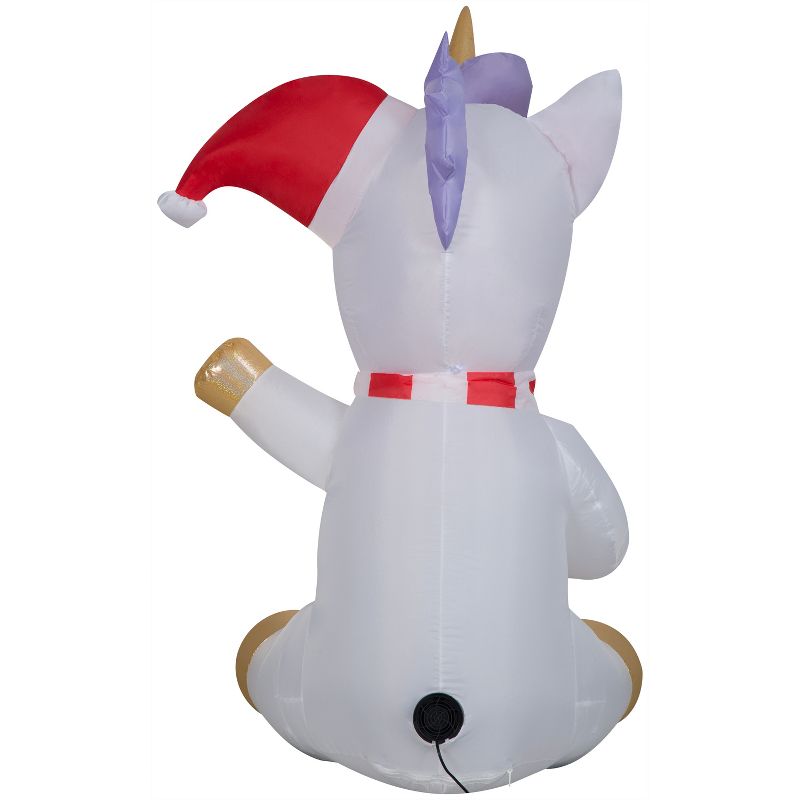 Gemmy Christmas Inflatable Unicorn, 4.5 ft Tall, Multi, 4 of 7