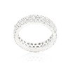 Slickblue Women’s Sparkling Pave Eternity Band Ring with Rhodium-Plated Finish Featuring 9.4 ct, Size 5-10 - 2 of 4