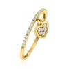 RS Pure by Ross-Simons 0.20 ct. t.w. Diamond Heart Charm Ring in 14kt Yellow Gold - 2 of 4