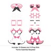 Big Dot of Happiness Rodeo Cowgirl Glasses and Masks - Paper Card Stock Pink Western Party Photo Booth Props Kit - 10 Count - 3 of 4