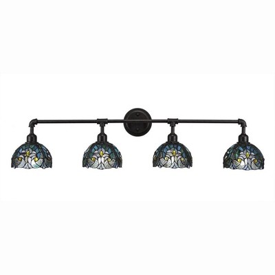 Toltec Lighting Vintage 4 - Light Vanity , Dark Granite With 7 ...