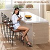 Nasitip Bar Stools Set , Faux Leather Bar Chair with Back, Thick Cushion, Counter Height Bar Stools for Kitchen Island - 4 of 4