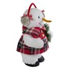 Northlight Plush Girl Snowman with Ear Muffs and Wreath Christmas Figure - 12" - image 2 of 4