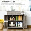 Farmhouse Sideboard Buffet Cabinet, Barn Door Coffee Bar Cabinet with Drawer and Adjustable Shelf, Kitchen Cabinet for Living Room, Entryway - 4 of 4