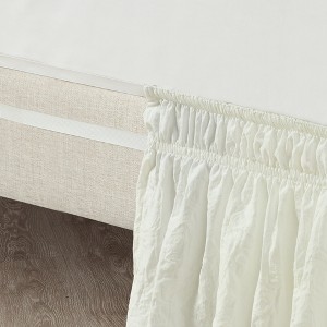 Lush Décor Gathered Ruffle Elastic Easy Wrap Around Bedskirt - 1 of 4