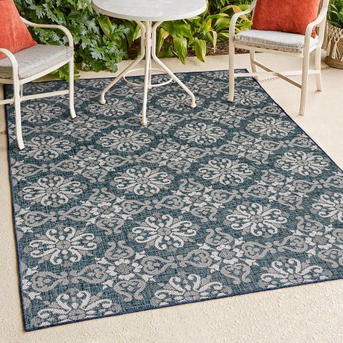Jonathan Y Amora Traditional Mediterranean Tile Design Turquoise/cream ...