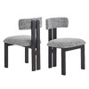 Lyngins Modern Armless Dining Chairs (Set of 2) – Polyester Blend Upholstered Kitchen Chair with Black Metal Legs, Living Room Chair - 2 of 4