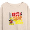 Women's - Disney - Firefighter Mickey Lightweight French Terry Wide Neck Long Sleeve Shirt - 2 of 4