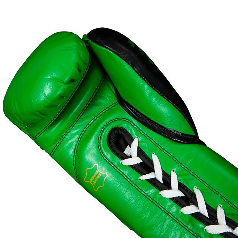 Title Boxing WBC Pro Fight Leather Lace Up Gloves - Green/Black, 3 of 5