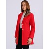 INSPIRE CHIC Women's Elegant Notched Lapel Button Single Breasted Winter Coat - 2 of 4