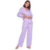 Casual Nights Women's Long Sleeve Rayon Button Down Pajama Set - 2 of 4