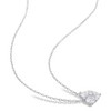 EVERLY JEWELRY | Sterling Silver 1 1/2 CT TGW Created White Sapphire Drop Pendant with Chain, 18 inc - 4 of 4