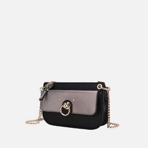 MKF Collection Jill Vegan Leather Color Block Crossbody Handbag by Mia K - 1 of 4