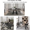 SAINTCY 70.86" Oval Computer Desk, Industrial Brown Large Wood Metal Office Desk, Modern Study Gaming Writing Table for Study, Home Office - 4 of 4