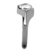 Slickblue Women's Modern Jewelry, Solitaire Stainless Steel Ring, 8mm Round Clear CZ, Polished Finish, size 5-10 - 4 of 4