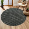 Washable Modern Braided Printed Rug Non Slip Low Pile Rug Soft Solid Throw Floor Cover Foldable Indoor Carpet for Living Room Bedroom Playroom Nursery - 3 of 4