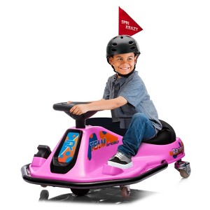 24V Ride on Drift Car for Kids, 7Ah Battery Electric Drifting Go-Kart, Drifting Carts,360 Degrees Rotating - 1 of 4