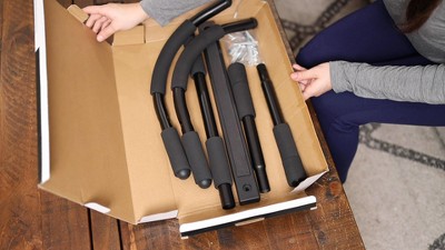 Econofitness Doorway Chin Up Bar & Sit Up Station - Adjustable Up To 36", 220lb Capacity, Foam Grip