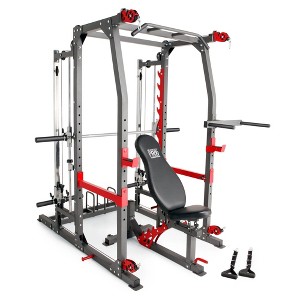 Marcy Pro Smith Machine Weight Bench Home Gym Total Body Workout Training System - 1 of 4