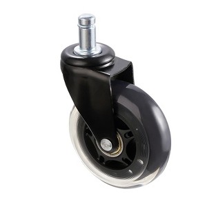 VEVOR Office Chair Wheels, Set of 5, 3 inch Caster Wheels Replacement, Heavy Duty Computer Gaming Desk Casters with 130 lbs Load Capacity, Black - 1 of 4