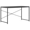 vidaXL Computer Desk Home Office Table Standing Writing Desk with Metal Frame - Black - 2 of 4