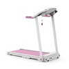 NAYSAYE Foldable Treadmill 2.5HP Home Running and Walking Machine with Spacious Belt for Exercise, White and Pink, 47.64"*24.8"*45.67" - 4 of 4