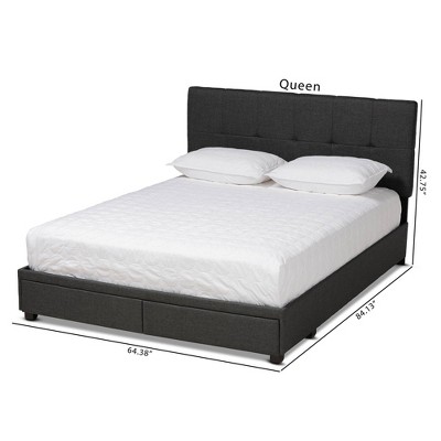 Modern Elegance Charcoal Grey King Upholstered Storage Bed with Tufted Headboard