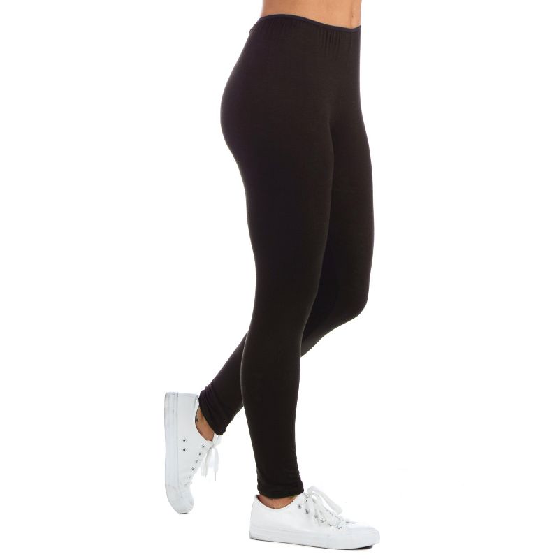 24seven Comfort Apparel Comfortable Ankle Length Stretch Leggings, 1 of 4