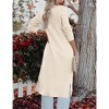 BLUEMING Women's Extra Long Front Open Knit Robe Sweater Cardigan with Side Slit Cover Up Plush Lounge Cardigan - 4 of 4