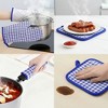 REGALWOVEN Oven Mitts and Pot Holders Sets 2 Pcs Heat Resistant Kitchen Oven Gloves and Pot Holders for Kitchen - 4 of 4