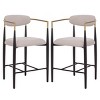 Covelle Arm Counter Stool (Set of 2)  - BST6403A - Black Gold/Dove Grey - Safavieh - 4 of 4