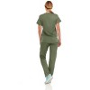Hey Collection Women Scrubs Set 4-Way Stretch Mock Neck Top with Straight Leg Scrub Pants with Four Pockets - 2 of 4