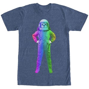 Men's Lost Gods Cat Astronaut Rainbow T-Shirt - 1 of 3