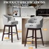Pellebant 2pc 30 Inch Counter Height Bar Stools Kitchen Island Chairs with Back Tall Barstools Comfortable Swivel Chair - 2 of 4