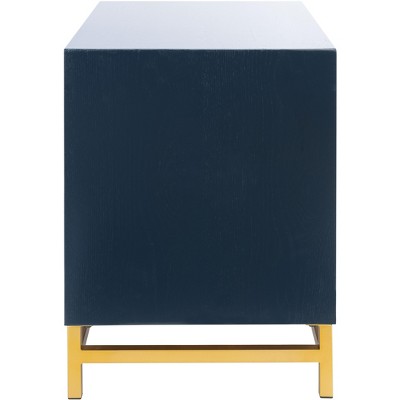 Fenno Artisanal Teal & Brass 2-Drawer Nightstand