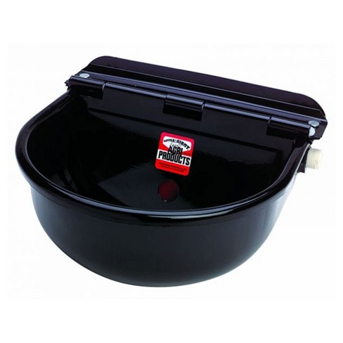 Little Giant Oval Durable Plastic Black Stock Tank 15 Gallon Feed, Water  Trough 