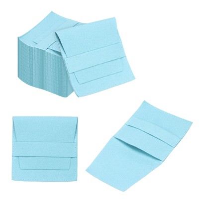 Unique Bargains Microfiber Mini Jewelry Pouch with Band 40 Pcs