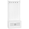 NicBex Hall Tree with 5 Hooks Modern and Simple Mud Room Bench with Storage and Seating for Entry, Living Room, White - 3 of 4