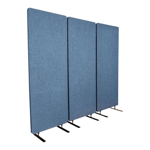 Stand Up Desk Store ReFocus Freestanding Noise Reducing Acoustic Room Wall  Divider Office Partition (Steel Blue, 72