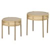 MOEPISY 2 Piece Wicker Patio Table Set, Brown - 2 of 4