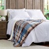 Blanket Throw - Oversized Plush Woven Polyester Fleece Plaid Throw - Breathable by Hastings Home (Horizon) - 4 of 4
