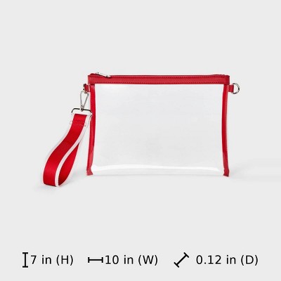 Wild Fable Game Day Clear Wristlet Clutch - Wild Fable™ Red — фото 5