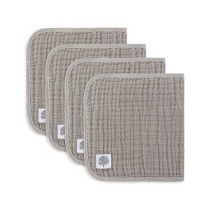 Parker Baby Co. Muslin Cotton Burp Cloths, 4 Pack - 1 of 4