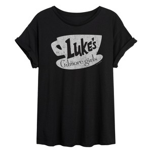 Women's - Gilmore Girls - Lukes Coffee Oversized Graphic T-Shirt - 1 of 4