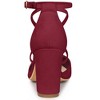 Allegra K Women's Pointed Toe Buckle Cross Strap Chunky Heels Pumps - 3 of 4