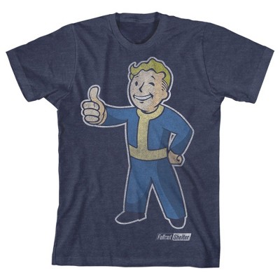 Youth Boys Fallout Vault Boy Logo Navy Graphic Tee