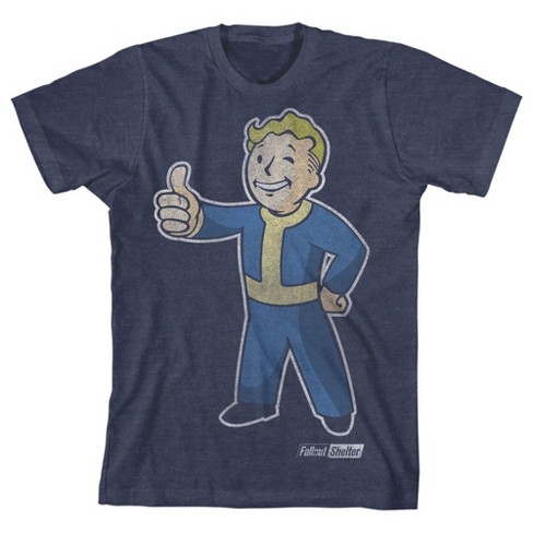 Youth Boys Fallout Vault Boy Logo Navy Graphic Tee : Target
